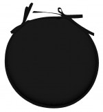 Galette de chaise ronde Unie Pop color 40 cm Noir